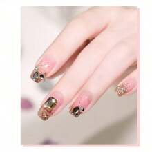 150 peças Strass Redondos Flatback Mais 20 peças Strass Grandes Flatback de Formato Irregular em Zircônia Cúbica Preta e Azul, Encantos de Unhas DIY, Pedras de Unhas, Suprimentos de Unhas