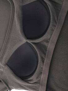 女士秋冬厚保暖胸墊上衣,磨毛面料,修身高領長袖內衣