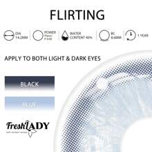 FRESH LADY Freshlady Eyes Meet Rococo Flirting Colored Contact Lenses 1 Year Disposable - Blue - View 6