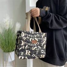 Túi đựng hộp cơm trưa thời trang Túi đựng hộp cơm trưa có họa tiết chữ, cách nhiệt bằng giấy bạc và quai xách Túi đựng hộp cơm trưa Túi đựng hộp cơm trưa cách nhiệt cho hộp đựng hộp cơm trưa khi đi du lịch, công sở, trường học, kỳ nghỉ, cho kỳ nghỉ, cho học sinh, cho nam, cho nữ, cho học sinh, cho cắm trại, hộp đựng hộp cơm trưa di động, đồ dùng học tập đa năng khi trở lại trường, túi đựng đồ dùng học tập, đồ dùng học tập thiết yếu cho trường đại học, phụ nữ, phụ nữ - màu đen - Xem 8