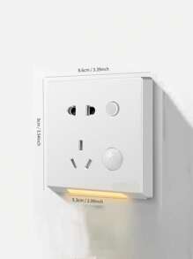 1個86型五孔插座夜燈,走廊、床邊小夜燈,壁嵌式腳踏燈,人體感應啟動 - 白色 - 查看 7