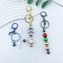 Llavero Con Cuentas De Arcoíris De Aleación, Material Para Hacer Joyería Diy, Adecuado Para Fabricación De Llaveros, 1 Ud. - Multicolor - Ver 2