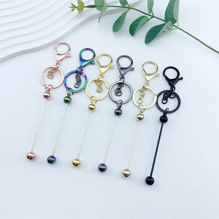 Llavero Con Cuentas De Arcoíris De Aleación, Material Para Hacer Joyería Diy, Adecuado Para Fabricación De Llaveros, 1 Ud. - Multicolor - Ver 1