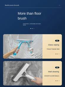 1pc Window Cleaning Tool Set With Water Spray Brush, Silicone Rubber Squeegee And Scraper - Yellow - View 10