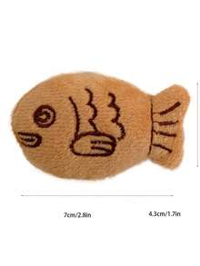 2pcs Cute Cartoon Plush Fish Shaped Brooch Pin For Backpack Sweater Decoration Braised Snapper Breast Needle Valentines Cute Stuff Therian - Multicolor - View 2
