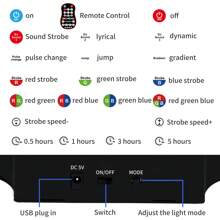 Strobe Light With Remote For Parties,USB Powered Sound Activated&Speed Control &Timing Flashing Lights,45 Super Bright RGB LEDs Stage Lighting For Room Dance Party DJ Karaoke Xmas Wedding Show - Black - View 4