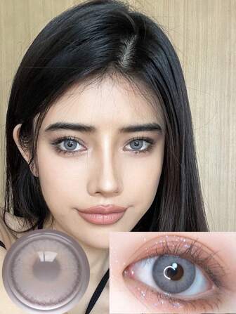 14.2mm自然眼部隱形眼鏡萬聖節系列有色隱形眼鏡,受歡迎的女式柔和自然色彩眼鏡,12個月