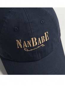 1 Miếng Không giới tính Retro Màu xanh hải quân Mũ bóng chày Với Thêu Chữ Đối với Chống nắng - Màu xanh hải quân - Xem 3