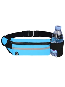 1個跑步腰袋戶外健身儲物袋運動腰帶手機袋 - 藍色 - 查看 1