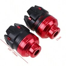 Slider Eje Llanta Universal Varilla Protectora Anticaída Para  Motocicleta 2 Pieza - Negro - Ver 2