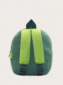 1pc Unisex Fruit Avocado Shaped Plush Backpack For Children, Suitable For Daily Use In All Seasons - Green - View 6