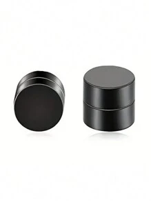 1對簡單時尚不用打洞不銹鋼男士耳夾,日常穿戴禮物