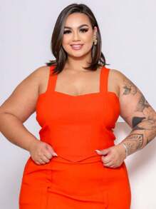 Plus Size Blouses - Naranja - Ver 1