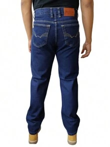 World JSM Silver Denim Jeans Fabric 14 Ounces Thick Mundo Silver - 藏蓝色 - 查看 3