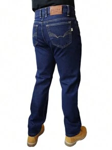 World JSM Silver Denim Jeans Fabric 14 Ounces Thick Mundo Silver - 藏蓝色 - 查看 2