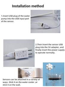 1入組電動寵物飲水器適用於狗狗和貓適用於誘導喝水 - 白色 - 查看 9