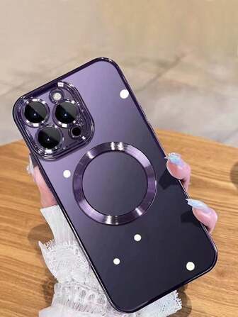 具磁性電鍍無線充電手機殼，可兼容iPhone