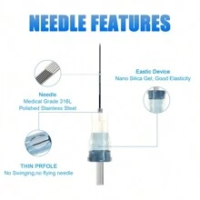 10pcs Blue Mixed Tattoo Needles, RL RS M1 Disposable Tattoo Needles - Blue - View 3