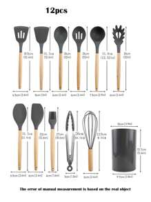 1 set de silicona Utensilio de cocina Set - Gris - Ver 5