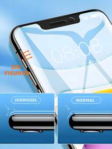 Kit 3 Micas Hidrogel Protector De Pantalla Para Modelos de IPhone. Anti Huellas - transparente - Ver 5