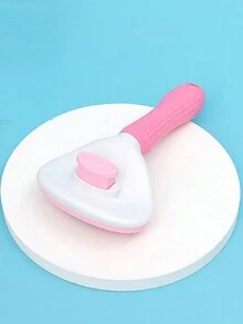 1 Pieza Cepillo Quitapelos Automático Auto-limpiante, Adecuado Para Gatos Y Perros - Rosa - Ver 2