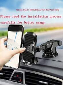 Giá đỡ điện thoại cốc hút ô tô đa chức năng - màu đen - Xem 1