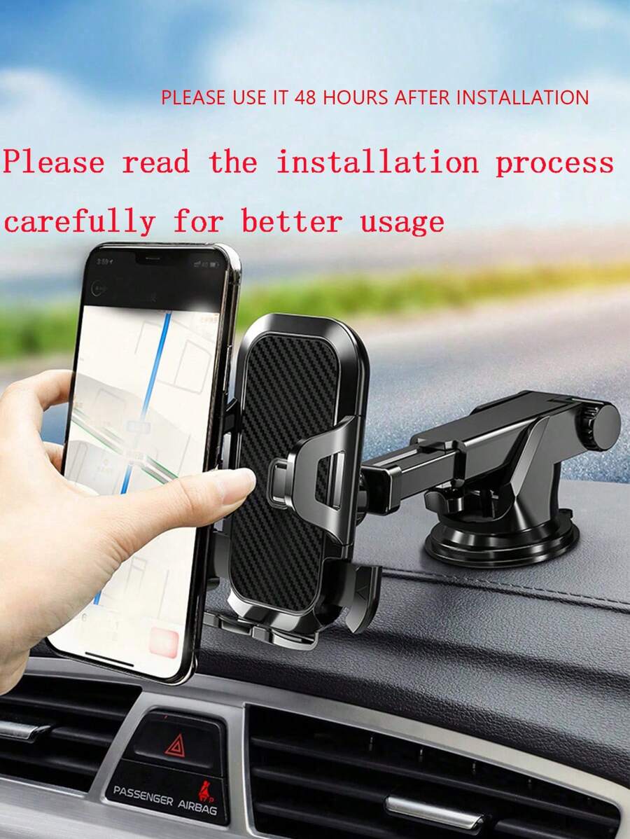 Giá đỡ điện thoại cốc hút ô tô đa chức năng - màu đen - Xem 1