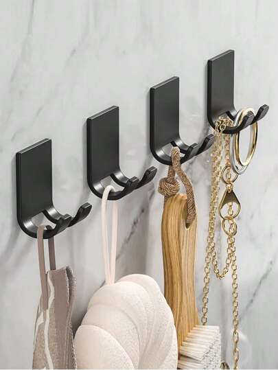 4 件剃须刀架壁挂挂钩，浴室剃须刀收纳架，无需钻孔，家居浴室装饰秋季装饰返校