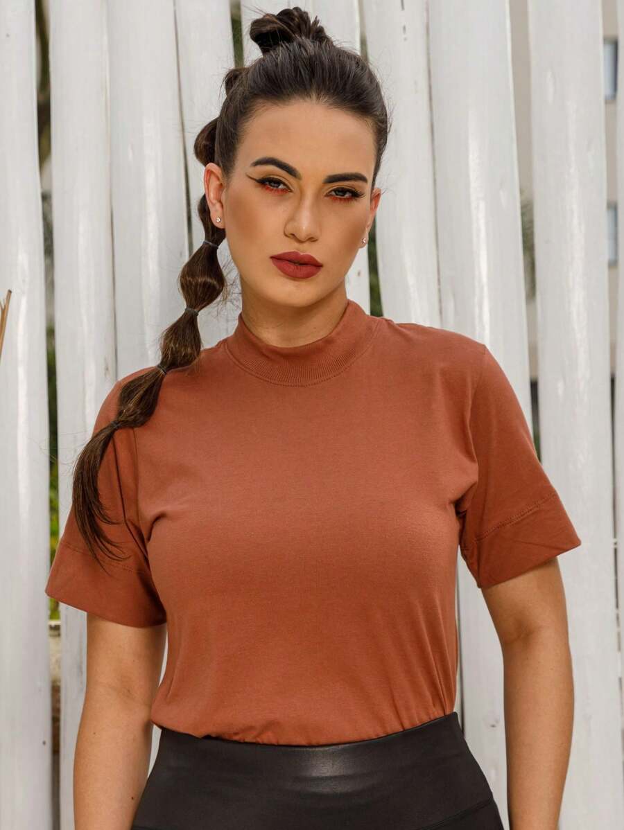 Women T-Shirts - Màu nâu Sô-cô-la - Xem 1