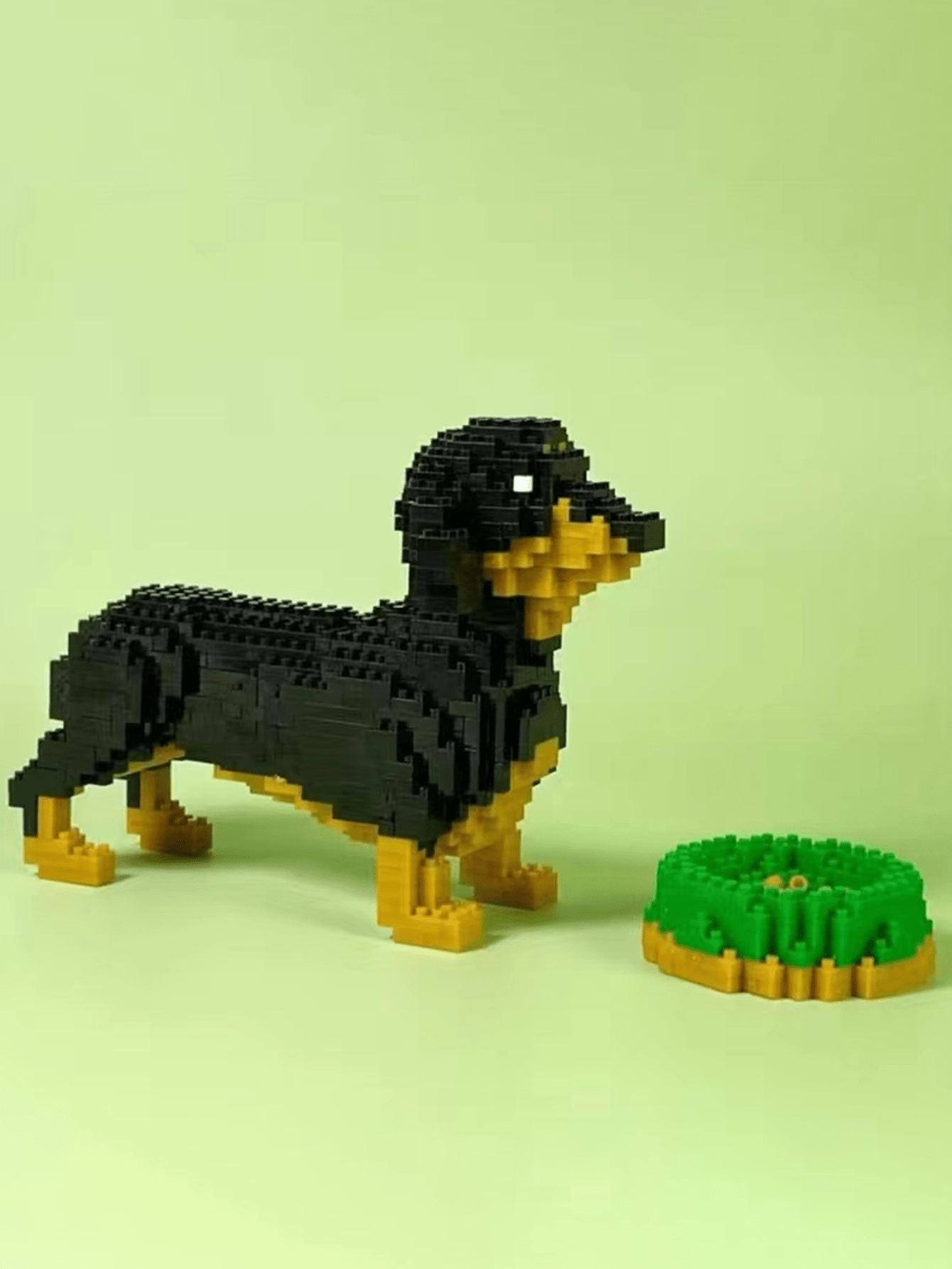 (packaging) Cartoon Pet Dachshund Miniature Mini Building Blocks Animal