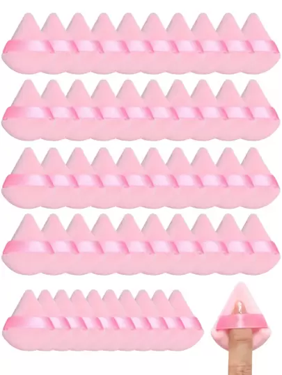 Mini Triangular Loose Powder Puff 50pcs, Made Of Ultra-Soft Velvet, Specially Designed For Contouring, Eye Area And Corners, Makeup Sponge Container For Mixing Foundation, Suitable For All Skin Types.,Makeup,Cheap,Room Decor,Vanity,Travel,Bedroom,Makeup Accessories,Puff,Makeup Blender,Powder Puff,Makeup Sponge,Cheap,Stocking Stuffers,Makeup,Makeup Tools,Cheap Stuff,Gifts,Gifts For Women,Christmas Gifts,Giveaways,Travel,Cheap Stuff,Travel Essential