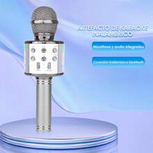 Micrófono Inalámbrico Bluetooth Karaoke - Gris - Ver 2