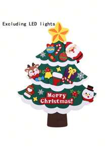 Felt Christmas Tree DIY Xmas Santa Claus Tree Gift Merry Christmas Decor 2025 Noel Tree Happy New Year 2026 Natal Tree
