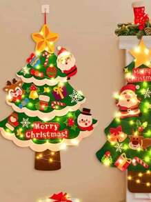 Felt Christmas Tree DIY Xmas Santa Claus Tree Gift Merry Christmas Decor 2025 Noel Tree Happy New Year 2026 Natal Tree