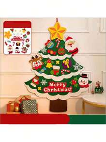 Felt Christmas Tree DIY Xmas Santa Claus Tree Gift Merry Christmas Decor 2025 Noel Tree Happy New Year 2026 Natal Tree