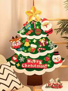 Felt Christmas Tree DIY Xmas Santa Claus Tree Gift Merry Christmas Decor 2025 Noel Tree Happy New Year 2026 Natal Tree