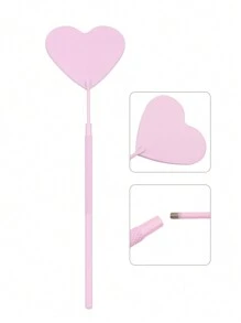 不銹鋼心形睫毛檢查鏡,適用於睫毛延長和美妝工具 - 粉色 - 查看 3