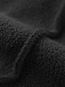 Annil 女童彈力底細棉針織運動毛絨厚褲，保暖秋冬款黑色 - 黑色 - 查看 4