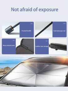 1 Miếng Ô tô/xe hơi Mặt trước Tấm che nắng kính chắn gió Ô dù , Ô tô Sun Shade - Màu be - Xem 4