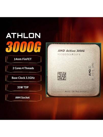 AMD AMD Athlon™ 3000G 2コア、4スレッドデスクトッププロセッサ