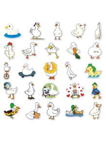50pcs Duck Waterproof Decorative Doodle Stickers - Multicolor - View 3