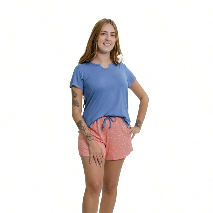 Women Pajama Sets - Xanh đậm - Xem 1