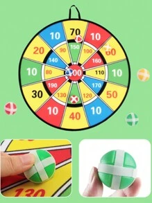 1 套粘球飞镖投掷游戏，带吸盘目标，室内互动运动玩具 - 彩色 - 查看 1