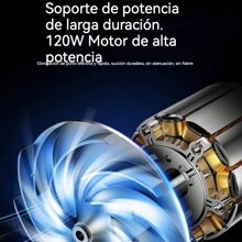 Aspiradora De Mano Potente De 1 Pieza, 3 en 1 ,Pequeña Inalámbrica, Con Potente Succión Para La Limpieza Del Hogar, El Automóvil Y El Escritorio - Blanco - Ver 3