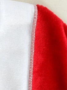 1件聖誕帽,厚實球和毛絨聖誕老人裝飾,適用於兒童派對裝扮 - 紅色 - 查看 3