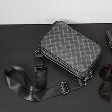 斜挎包 单肩包 方形包 多功能防水 大学适用 商务旅行 PU 皮革 简约复古商务 街头时尚 钱包 度假包 健身包 格纹 格子风格 情人节礼物 情人节礼物 夏季 夏季包 春假 黑色包 礼品包 斜挎包 复古包 学校用品 - 黑色 - 查看 2