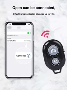1 pieza Palo selfie portátil negro mini, sin incluir batería (2032). Adecuado para vacaciones de verano, viajes, días festivos. Obturador inalámbrico de cámara portátil