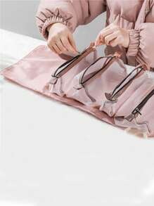 女士旅行化妝包女用網狀化妝盒包美容師盥洗用品化妝口紅包化妝包化妝收納袋化妝收納盥洗包化妝刷收納