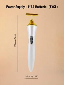 Masajeador eléctrico de instrumentos de belleza facial en forma de T - Blanco - Ver 6