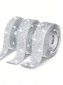 1 Pièce Ruban En Cristal Auto-adhésif Tape Diy Autocollant À Paillettes En Strass Décoration De Noël, Accessoires De Festival, Fournitures De Fête, Convient Pour L'art Et L'artisanat, Fête De Mariage, Décoration, Décoration De La Maison